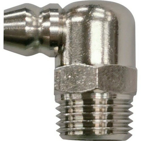 【商品詳細】●黄銅製のグリスニップルです。●グリースの注油口に。●接続口径：G1/8 C型●ねじ長さ(mm)：5.5●六角二面幅(mm)：10●全長(mm)：17●C型90°グリスニップル●10個入材質／仕上●本体:黄銅●部品:鋼球・硬鋼線●表面処理：ニッケルメッキ注意●注油圧力は、10Mpa以下を推奨します。JANコード 4571326794479【代引きについて】こちらの商品は、代引きでの出荷は受け付けておりません。【送料について】北海道、沖縄、離島は送料を頂きます。