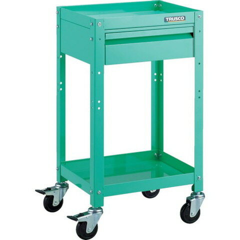 TRUSCO トラスコ ラビットワゴン 400X350 引出1段付 ゴム車輪 YG色 RBW742VYG(代引不可)【送料無料】