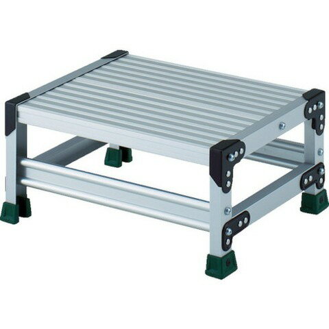 TRUSCO トラスコ アルミ合金製作業台 1段 高サ0.25m 天板500×400 TSF1525 組立品 組立設置不可(代引不可)【送料無料】