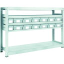 TRUSCO トラスコ M3型中量棚 H1200 樹脂NG引出付 小X2大X12 M34655E2F12 組立品 組立設置不可(代引不可)【送料無料】(3)