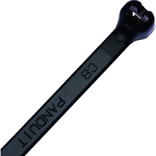 パンドウイット ステンレス爪ロック式ナイロン結束バンド 耐熱耐候性黒 幅4.7mm 長...
