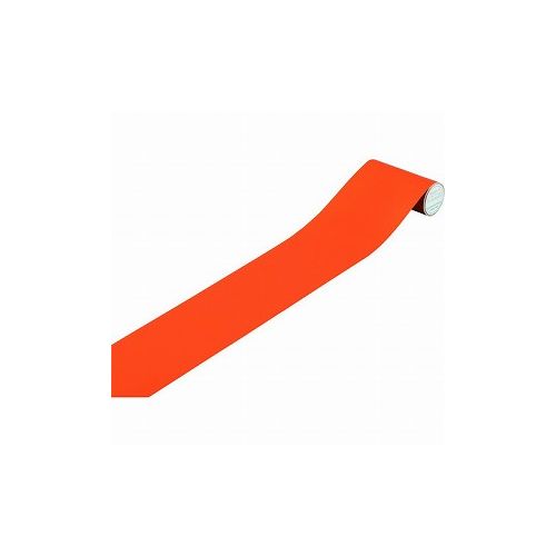 緑十字 配管識別テープ 黄赤(オレンジ) AH504(中) 100mm幅×2m アルミ 186504 管工機材 バルブ 配管識別..