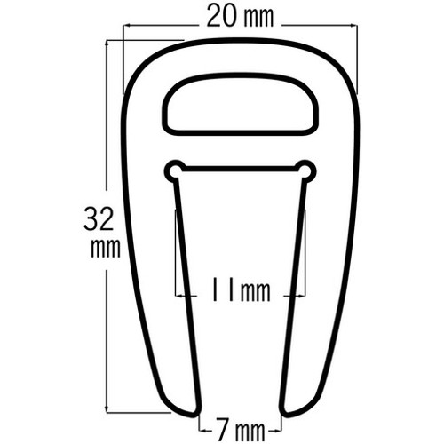 緑十字 ショックレスガード(H鋼用緩衝材) 適応幅9~12mm 黄色 全長1m ショックレス...