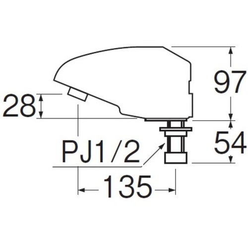リコメン堂のSANEI 自動立水栓 EY50DC-13 SANEI(株) 管工機材 混合栓 水栓(代引不可)【送料無料】｜アングル2