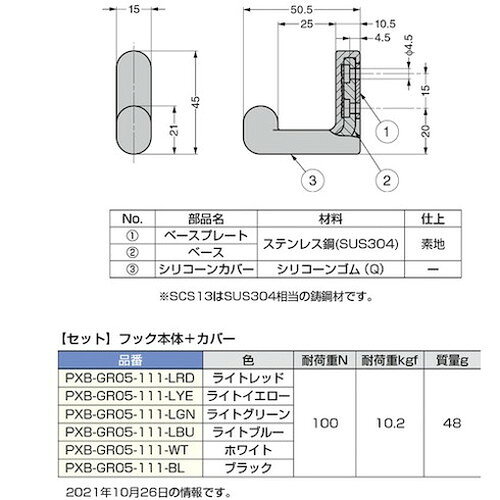 スガツネ工業 (110033282)PXB-GR05-111-LRD/フック PXB-GR05-111-LRD スガツネ工業(株) 建築金物 吊金具(代引不可)
