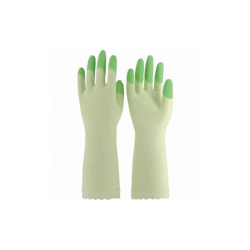 エステー ファミリー ビニール中厚手 指先強化 M 2双パック(ピンク1双・グリーン1双) ST71214 エステー(株) 作業手袋 ビニール手袋(代引不可)