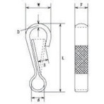 水本 ステンレス ピンフック 長サ28mm (5個入) B1770 金物 建築資材 金物 建築資材 建築金物 荷役金具(代引不可)