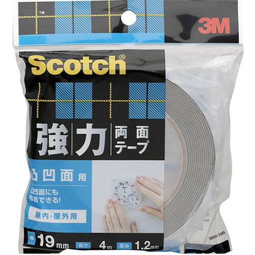 3M スコッチ 強力両面テープ 凸凹面用 19mm×4m(代引不可)【ポイント10倍】