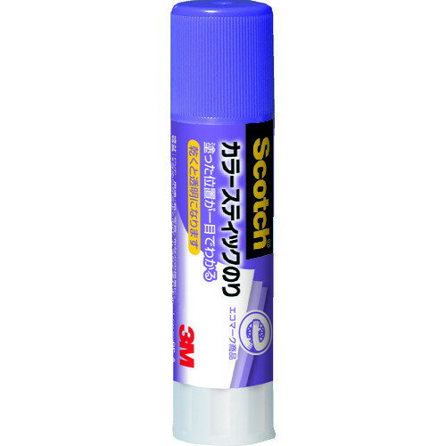 メーカー：スリーエムジャパン【商品特徴】●塗った位置がよくわかる紫色のスティックのりです。●乾くと透明になります。●なめらかでのびがよく、ムラなく塗れてしわになりません。●重ね塗りすれば粘着力が強くなります。【仕様】●直径(mm)：30●長さ(mm)：122●容量(g)：40●高さ(mm)：122●径(mm)：40【仕様2】●GPNエコ商品ねっと掲載品●エコマーク適合品●グリーン購入法適合【材質/仕上】●主成分:PVP（ポリビニルピロリドン）質量：66g原産国（名称）：韓国JAN：4519001660787※メーカーの都合によりパッケージ、内容等が変更される場合がございます。当店はメーカーコード（JANコード）で管理をしている為それに伴う返品、返金等の対応は受け付けておりませんのでご了承の上お買い求めください。【代引きについて】こちらの商品は、代引きでの出荷は受け付けておりません。【送料について】北海道、沖縄、離島は別途送料を頂きます。