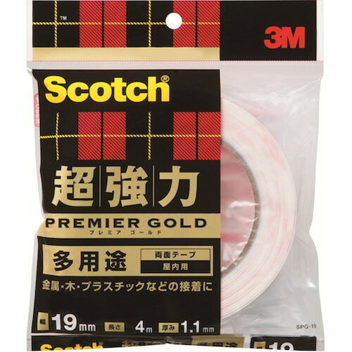 3M スコッチ 超強力両面テープ プレミアゴールド 多用途 12mm×4m(代引不可)【ポイント10倍】