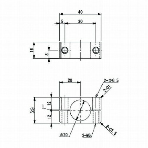 アインツ スライドBKT・W・φ20 アインツ N01863111 メカトロ部品 軸受 駆動機器 伝導部品 ロボットハンド用パーツ(代引不可)