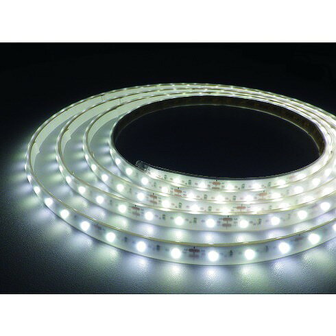 【商品スペック】特長●すぐ点灯できるACアダプター付のセットです。●日亜化学製LEDを使用しており、品質安定性が高いです。●超軽量および幅が13.6mmのため、狭い箇所に取付可能です。●直射日光・塩害・腐食ガスの影響をうける場所では使用しないでください。用途●間接照明、棚下照明、ライン照明に。 ●店舗照明やホテルの照明に。仕様●明るさ(lm)：3531●光源色：5000K●電源(V)：DC12●幅(mm)：13.6●長さ(mm)：3000●カラー：5000K●セット内容：ACアダプター付き●色：5000K●電圧(V)：入力：AC100V、出力：DC12V●色温度(K)：5000K仕様2●ACアダプター付●屋内専用　●LEDピッチ：16.6mm●球数：180球材質/仕上●ポリオレフィン系セット内容/付属品●ACアダプター付き●取付クリップ×9個●エンドキャップ×2個（装着済）注意●入力電圧範囲で使用してください。　●直射日光・塩害・腐食ガスの影響を受ける場所では使用しないでください。　●水に濡らさないでください。【代引きについて】こちらの商品は、代引きでの出荷は受け付けておりません。【送料について】北海道、沖縄、離島は別途送料を頂きます。