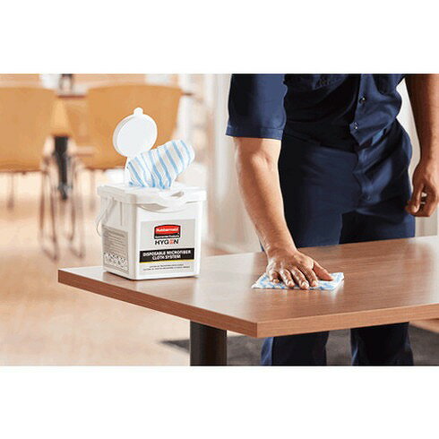 ラバーメイド ディスポーサブルマイクロファイバークロス用ハンドル付キケース(4個入リ) ラバーメイド ..