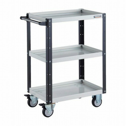 TRUSCO ツールワゴン イーグルワゴン 600X400XH880 ウレタン車輪 ホワイト/ブラック TRUSCO EGW963UWBK 物流 保管用品 ツールワゴン スチール製ワゴン(ボルトタイプ)(代引不可)【送料無料】