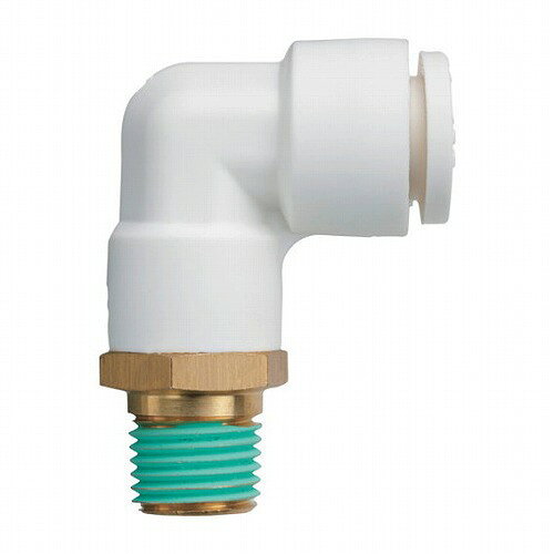 【商品スペック】特長●樹脂部は全て UL94V-0 相当品です。●樹脂部は全て UR（PT） ネジ樹脂圧入部の抜け強度は、従来品比30％増です。●新機構チューブグリップにより耐衝撃性が飛躍的に向上しています。●チューブグリップが継手内でスムーズに回転し、チューブの回転によるチューブ切れを防止します。●O-リングや、V-シール等のシール材は全て耐水性 NBR を使用しています。●シールテープ不要です。●R（PT） ネジ部はシール加工しています。●チューブの取り出し方向に合わせてボディの位置決めができます。●エルボ・テー等の R（PT） ネジ部と樹脂の結合部が回転し、継手取付後のチューブの取り出し方向に合わせて自由に位置決めができます。用途●自動車スポット溶接機器用空気圧、水圧用配管用●耐衝撃性が求められる配管用●難燃性配管用仕様●適合チューブ外径D(mm)：6●接続口径：PT1/4●六角対辺(mm)：14●使用流体：空気、水●使用温度範囲(℃)：空気：0〜60℃、水：0〜60℃(凍結させないで下さい。)仕様2●使用流体：空気、水●流体温度：0〜60℃（空気）、0〜60℃（水※凍結不可）●最高使用圧力：0.97MPa（空気）、0.29MPa（水）●使用真空圧力：1.4kPa以上（使用流体が空気の場合）●適用チューブ（使用流体が空気の場合）：ナイロンチューブ（AS1、AS4）、 スポット溶接機器用チューブ（ SP4、SPF） 、ポリウレタンチューブ（ UH、UF、UFL、UE、UC）●適用チューブ（使用流体が水の場合）：ナイロンチューブ（AS1）、 スポット溶接機器用チューブ （SP4、SPF ）材質/仕上●本体（樹脂部）：難燃性ポリブチレンテレフタレート（PBT）(UL94V-0相当)セット内容/付属品注意●チューブの最高使用圧力が上記圧力より低い場合は、チューブの最高使用圧力以下でご使用下さい。●適用チューブ以外をご使用の場合の外径精度はナイロン±0.1mm以内ウレタン±0.15mm以内のもので真円度は最大外径-最小外径が0.2mm以内のチューブをご使用下さい。【代引きについて】こちらの商品は、代引きでの出荷は受け付けておりません。【送料について】北海道、沖縄、離島は別途送料を頂きます。