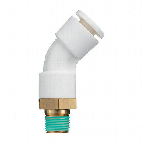 【商品スペック】特長●樹脂部は全て UL94V-0 相当品です。●樹脂部は全て UR（PT） ネジ樹脂圧入部の抜け強度は、従来品比30％増です。●新機構チューブグリップにより耐衝撃性が飛躍的に向上しています。●チューブグリップが継手内でスムーズに回転し、チューブの回転によるチューブ切れを防止します。●O-リングや、V-シール等のシール材は全て耐水性 NBR を使用しています。●シールテープ不要です。●R（PT） ネジ部はシール加工しています。●チューブの取り出し方向に合わせてボディの位置決めができます。●エルボ・テー等の R（PT） ネジ部と樹脂の結合部が回転し、継手取付後のチューブの取り出し方向に合わせて自由に位置決めができます。用途●自動車スポット溶接機器用空気圧、水圧用配管用●耐衝撃性が求められる配管用●難燃性配管用仕様●適合チューブ外径D(mm)：10●接続口径：PT1/8●流体温度(℃)：0〜60℃（空気）、0〜60℃（水※凍結不可）●六角対辺(mm)：19●使用流体：空気、水仕様2●最高使用圧力：0.97MPa（空気）、0.29MPa（水）●使用真空圧力：1.4kPa以上（使用流体が空気の場合）●適用チューブ(使用流体が空気の場合)：ナイロンチューブ（AS1、AS4）、 スポット溶接機器用チューブ（ SP4、SPF） 、ポリウレタンチューブ（ UH、UF、UFL、UE、UC）●適用チューブ(使用流体が水の場合)：ナイロンチューブ（AS1）、 スポット溶接機器用チューブ （SP4、SPF ）材質/仕上●本体（樹脂部）：難燃性ポリブチレンテレフタレート（PBT）(UL94V-3相当)セット内容/付属品注意●チューブの最高使用圧力が上記圧力より低い場合は、チューブの最高使用圧力以下でご使用下さい。●適用チューブ以外をご使用の場合の外径精度はナイロン±0.1mm以内ウレタン±0.15mm以内のもので真円度は最大外径-最小外径が0.2mm以内のチューブをご使用下さい。【代引きについて】こちらの商品は、代引きでの出荷は受け付けておりません。【送料について】北海道、沖縄、離島は別途送料を頂きます。