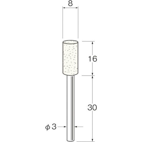 リューター 軸付フェルトバフ外径(mm):8 リューター F3208 電動 油圧 空圧工具 研削研磨用品 フェルト軸付ホイール(代引不可)