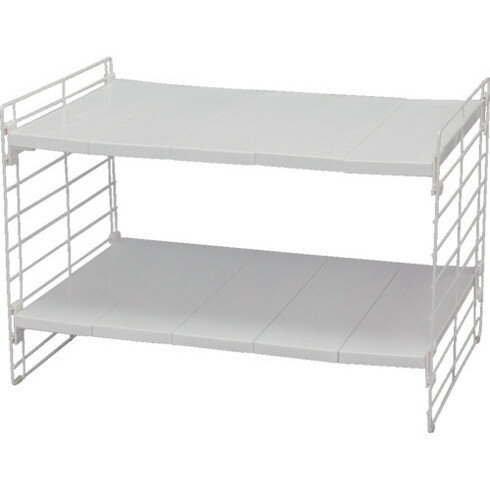 IRIS 246254 シンク下伸縮棚2段 USD-2V ホワイト IRIS USD2V 物流 保管用品 物品棚...