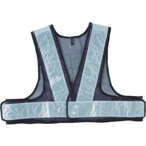 TRUSCO 安全ベスト 紺*シルバー ショート丈 ポリエステル製 TRUSCO TKA540A 保護具 作業服 安全ベスト(..