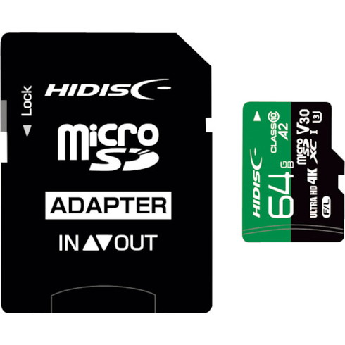 ハイディスク 超高速R170シリーズmicroSDXCカード 64GB ハイディスク HDMCSDX64GA2V30PRO オフィス 住設用品 OA用品 メモリ(代引不可)