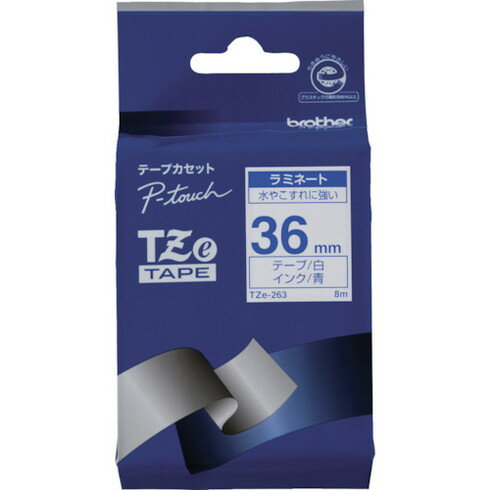 ブラザー Tzeテープ 青文字/白地/36mm ブラザー TZE263 オフィス 住設用品 オフィス備品 ラベル用品(代引不可)