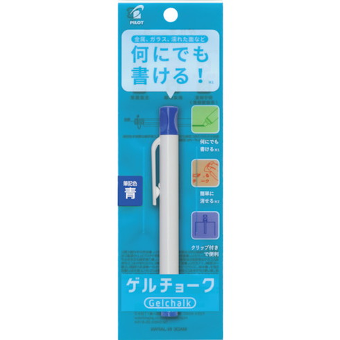 【商品スペック】特長●何にでも書けるマーカーです。●PILOTの固形芯技術から開発された、油性顔料タイプの固形マーカーです。用途●雨天用工事黒板に。●屋外を中心とした各種工事に。●鉄道保線工事に。●ガラス、金属、プラスチック、コンクリート、木材、紙などに。仕様●色：青●直径(mm)：16●長さ(mm)：121仕様2材質／仕上セット内容／付属品注意【代引きについて】こちらの商品は、代引きでの出荷は受け付けておりません。【送料について】北海道、沖縄、離島は送料を頂きます。