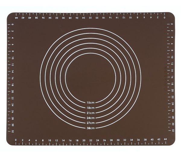 リコメン堂のヨシカワ シリコンマット SJ1455 ホームベーカリー倶楽部 50×40×0.1cm ブラウン たためて便利 パン作り こね台 パスタ 生地作り ピザ 麺 お菓子作り 製菓 シリコンシート【送料無料】｜アングル3