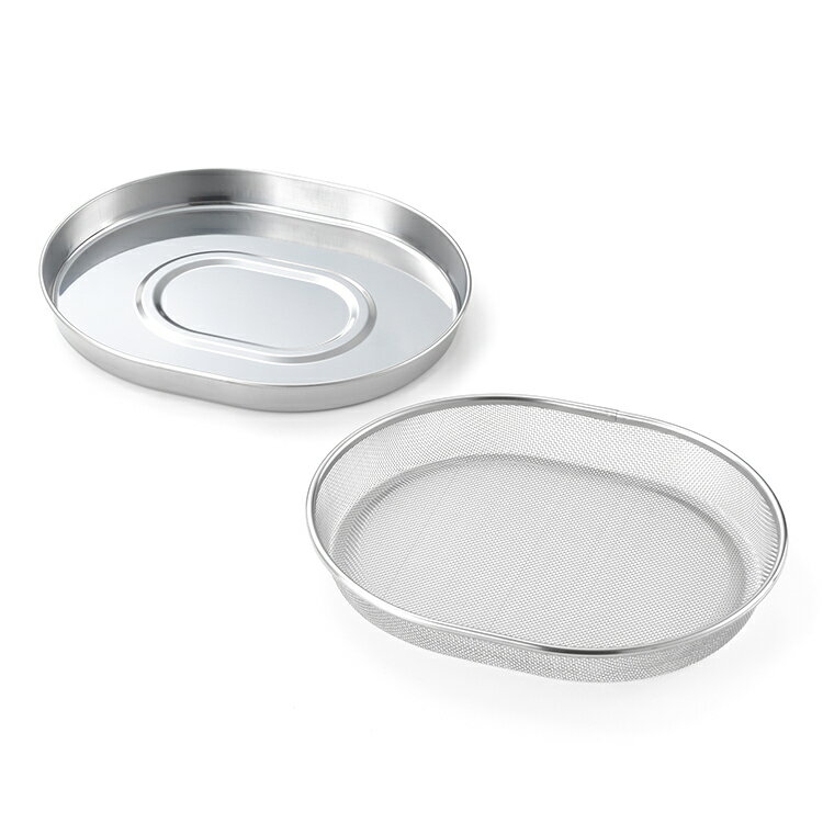Silicone Containers - ヨシカワ 日本製 食道楽 小判型ザル&トレーセット SJ3200 Yoshikawa