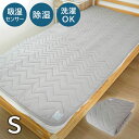 しっかり支える 除湿シート入り洗えるベッドパッド シングル 100×200cm 直立綿使用 干すタイミングが分かる センサー付き 除湿シート入り 洗濯可能 洗える 洗濯 湿気対策 ピーチスキン加工(代引不可)【送料無料】(3)