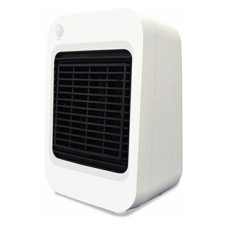トップランド コンパクトセラミックヒーター 600W ホワイト 卓上 コンパクト キャンプ 人感センサー 床置き 温度調節 持ち運び 角度調節 デスク SC-CH63WT【ポイント10倍】【送料無料】