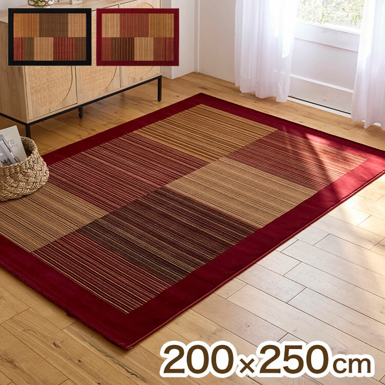 Water-Repellent Carpets - ラグ レゾン 200×250cm ラグマット トルコ製 おしゃれ パイル 家庭用 子ども ペット カーペット 絨毯 ブラック レッド 長方形 リビング ダイニング フローリング 模様替え 新生活(代引不可)【送料無料】