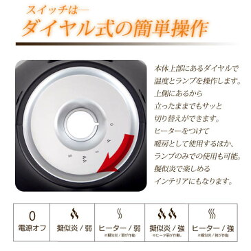 暖炉型ヒーター LUNON 暖炉風セラミックファンヒーター 暖炉風ヒーター セラミックヒーター ファンヒーター(代引不可)【ポイント10倍】【送料無料】