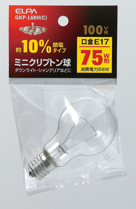 ミニクリプトン球 GKP-L68H(C) エルパ ELPA 朝日電器