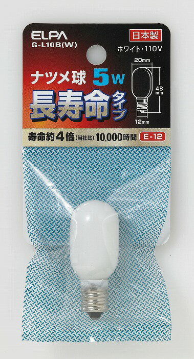 Other - ナツメ球5WE12Wロング G-L10B(W) エルパ ELPA 朝日電器