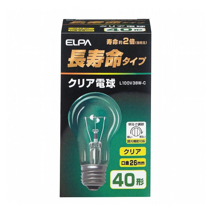 Other - 長寿命クリア L100V38W-C エルパ ELPA 朝日電器