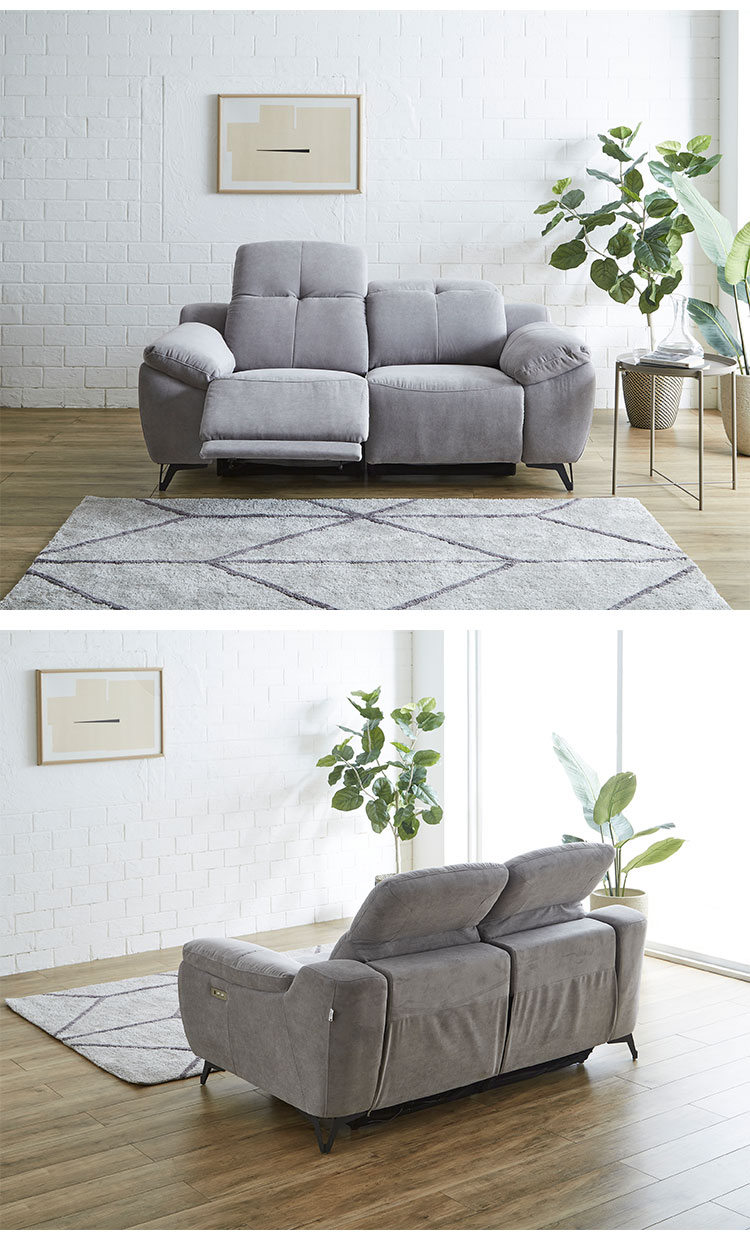 リクライニングソファ 2人掛け 電動 幅172cm リクライニング ローソファ 電動ソファ コーデュロイ 2人用 リビング おしゃれ リビングソファ ファミリー ソファ チェア リラックスチェア(代引不可)【送料無料】 [3]