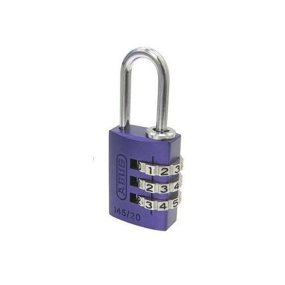 ABUS(アバス) ナンバー可変式南京錠 145-20 パープル・00721236(代引不可)【ポイント10倍】