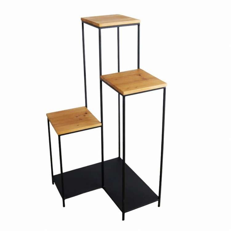 3段コーナースタンド 花台 ディスプレイ台 2206TSF010(代引不可)【ポイント10倍】【送料無料】