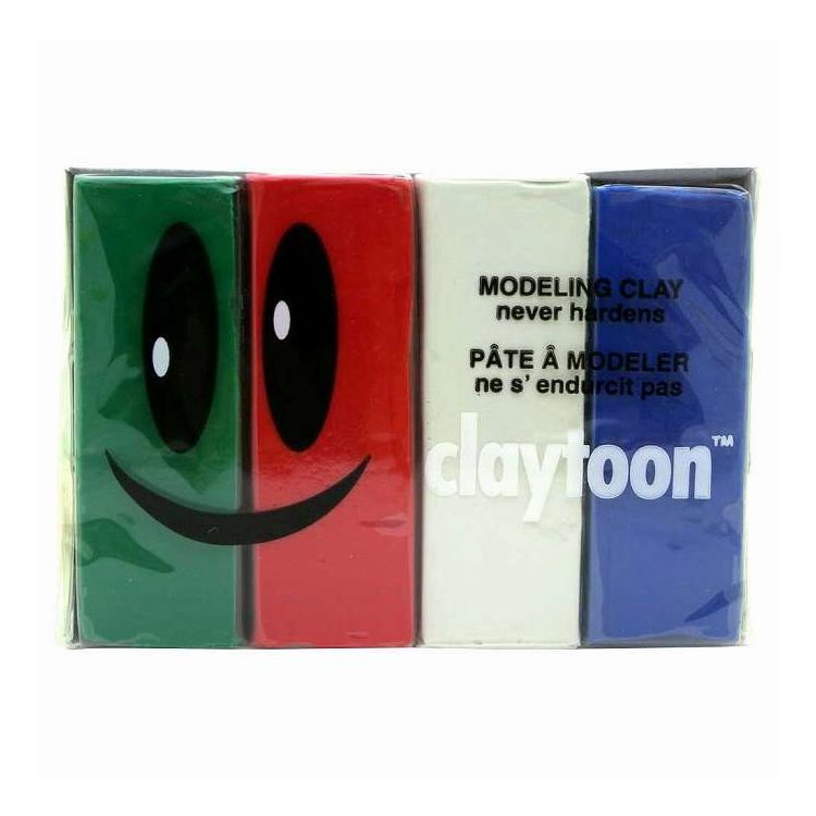 MODELING CLAY(モデリングクレイ) claytoon(クレイトーン) カラー油粘土 4色組(ホリデー) 1Pound 3個セット(代引不可)【ポイント10倍】【送料無料】