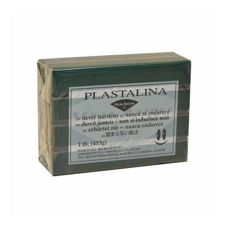 MODELING CLAY(モデリングクレイ) PLASTALINA(プラスタリーナ) 粘土 ダークグリーン 1Pound 3個セット(代引不可)