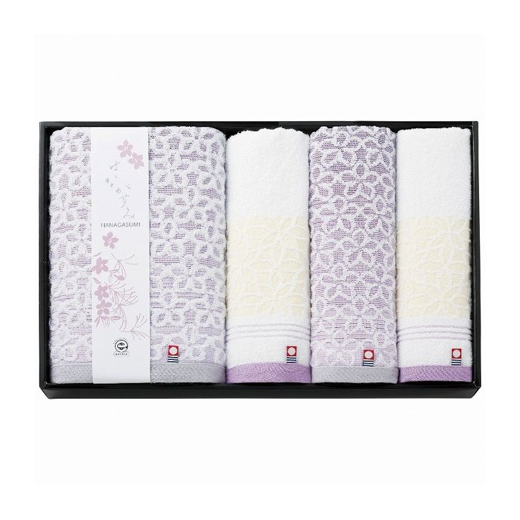 apide はながすみ タオルセット パープル HGM-400PU 日用品雑貨 文房具 手芸 タオル セット タオル【ポ..