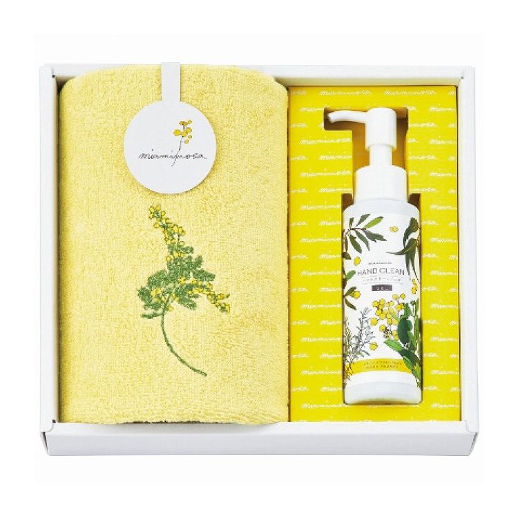 オオタ ミアミモザ ウォッシュタオル&ハンドクリーンジェルセット クリーム MMC10300C 日用品雑貨 文房具 手芸 タオル セット タオル【ポイント10倍】【送料無料】