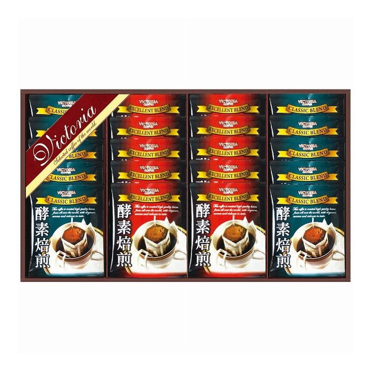 【商品説明】コーヒーの持つ特性を活かした焙煎技術により【味・香り・旨み】をバランスよく1杯に凝縮しました。喫茶文化の愛知県から自慢の珈琲をお届けします。原材料表記コーヒー豆：【クラシックブレンド】(生豆生産国名：ブラジル・コロンビア他)、【エクセレントブレンド】(生豆生産国名：ブラジル・コロンビア他)アレルギー設定なし賞味期限製造日より常温約540日※別途パッケージに記載内容量エクセレントブレンド・クラシックブレンド各7g×10袋メーカー名ビクトリア珈琲【送料について】北海道、沖縄、離島は送料を頂きます。