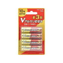 【4本パック×10セット】 オーム電機 Vアルカリ乾電池 単3形 08-4133 LR6VB4PX10