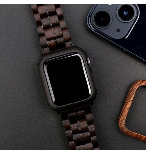 VOWOOD ボーウッド ハードケース for Apple Watch アップルウォッチ 44mm 黒檀調パターン VW74049AWCP(代引不可)