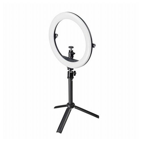 サンワサプライ WEBカメラ用LEDライト付きスタンド テレワーク CMS-STN2BK(代引不可)【送料無料】(2.0)