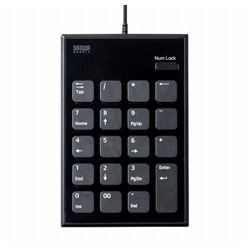 サンワサプライ 静音USBテンキー NT-23UBK(代引不可)