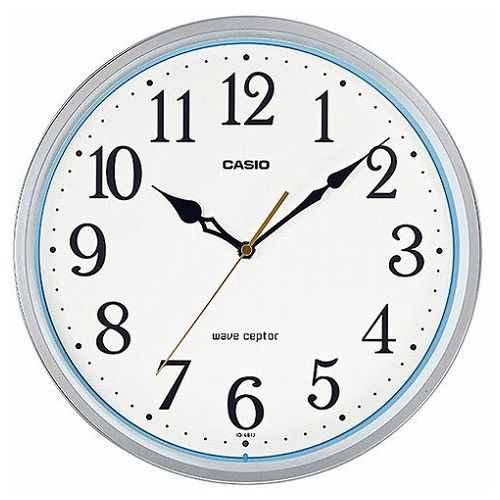 カシオ計算機 CASIO 電波掛時計 シルバー ブルー IQ-481J-8JF(代引不可)【送料無料】