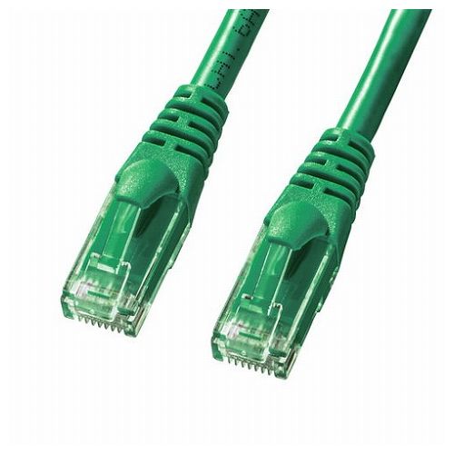 Lan （~5 m） - サンワサプライ カテゴリ6Aより線LANケーブル 0.5m グリーン KB-T6AY-005G(代引不可)【メール便配送】【送料無料】
