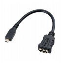 サンワサプライ HDMI変換アダプタ マイクロHDMI 0.1m AD-HD20MCK(代引不可)【メール便配送】【送料無料】(2)